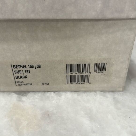 Jimmy Choo Bethel 100 black ankle strap open toe suedestrappy heels 38 - Picture 16 of 16